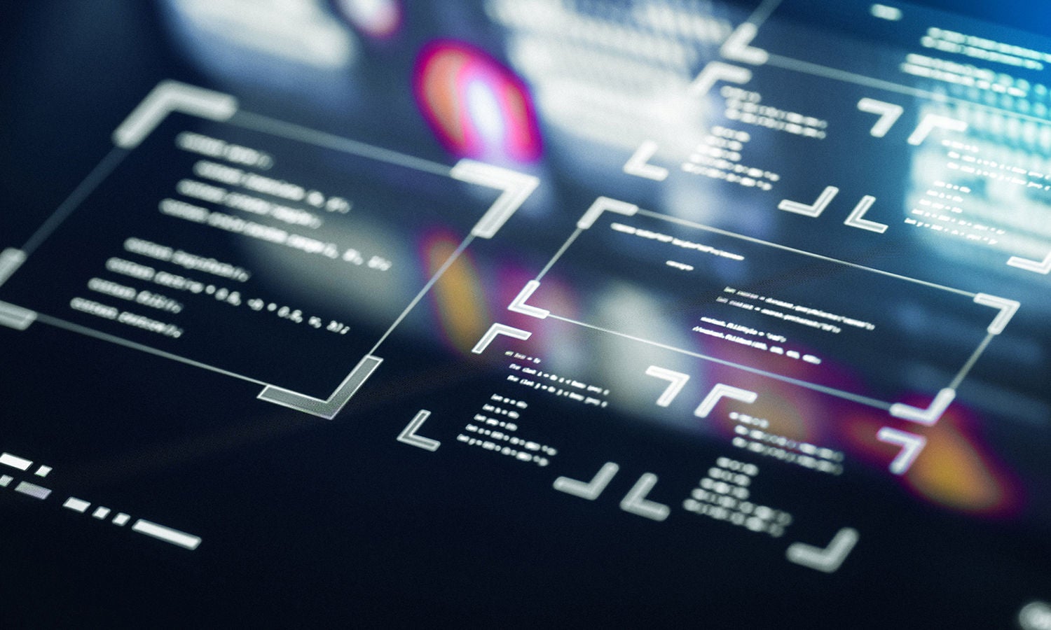 A high-tech analysis screen glowing with microscopic data — the instrument view of memory at work